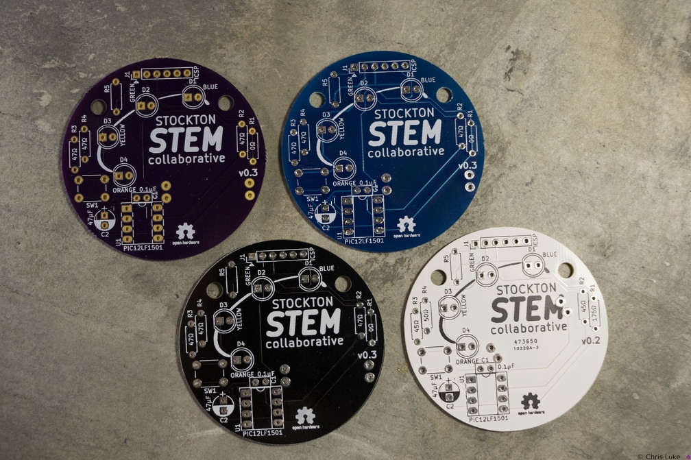 Stockton STEM Badge boards