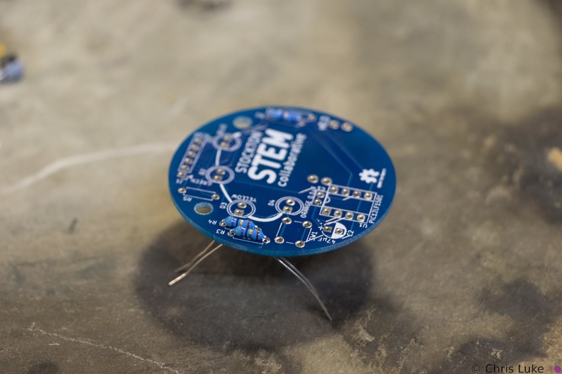 Stockton STEM Badge resistor legs