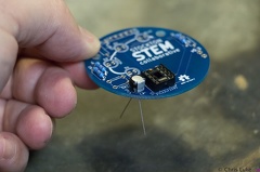 Stockton STEM Badge electrolytic capacitor
